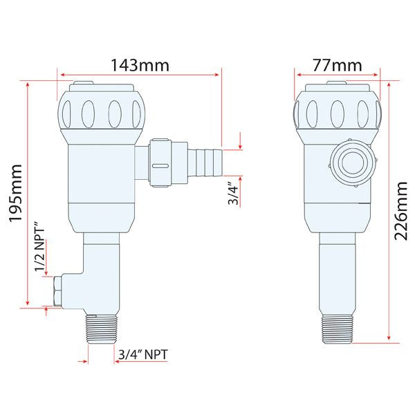 TMC 800GPH 12V Livewell Pump Dual Port