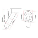 Relaxn Mako Alloy 30° Rod and Cup Holder - Weld-in Flush mount.