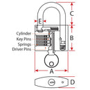 Relaxn Stainless Steel Padlock