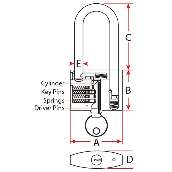 Relaxn Stainless Steel Padlocks - Long Shackle