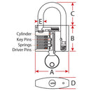 Relaxn Stainless Steel Padlock