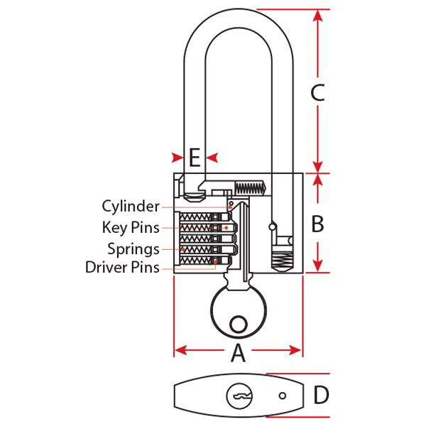 Relaxn Stainless Steel Padlocks - Long Shackle