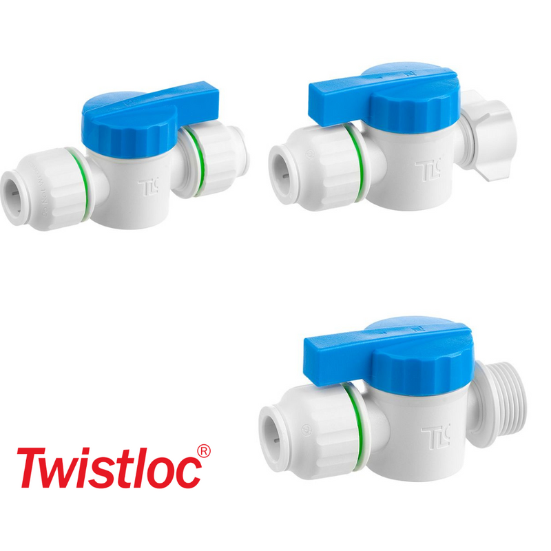 DMFIT® Twistloc® Handle Type Shut Off Valves - To Suit 15mm Tube